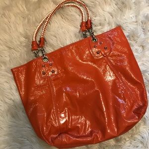 Orange tote bag